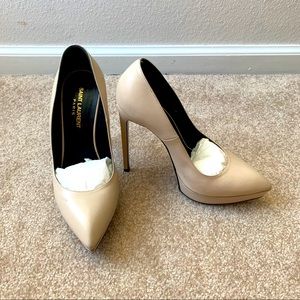 Saint Laurent nude platform heels